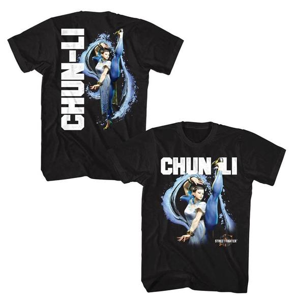 Street Fighter 6 Chun Li Unisex T Shirt 2 Sided - Picture 1 of 4